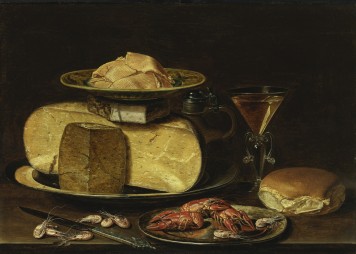Clara Peeters: Stillleben mit Käse, um 1615, Öl auf Holz, 40,8 x 57,9 cm, Antwerpen, Privatsammlung Leysen.© Antwerpen, Sammlung Thomas Leysen.