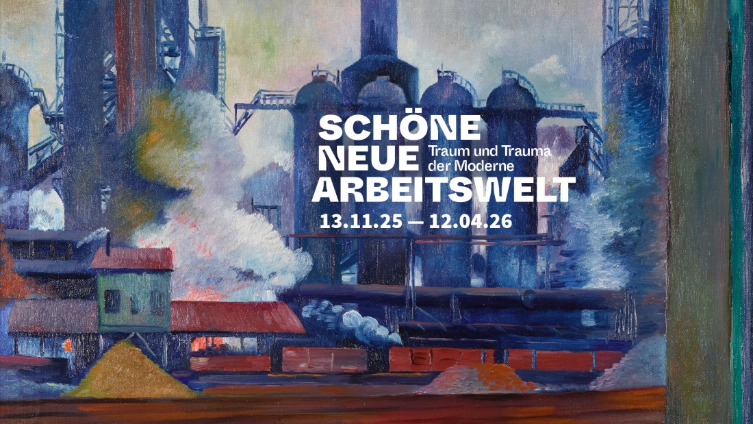 Die Hochöfen vom Gemälde von Konrad Felixmüller sind Teil des Keyvisuals zur neuen Ausstellung.