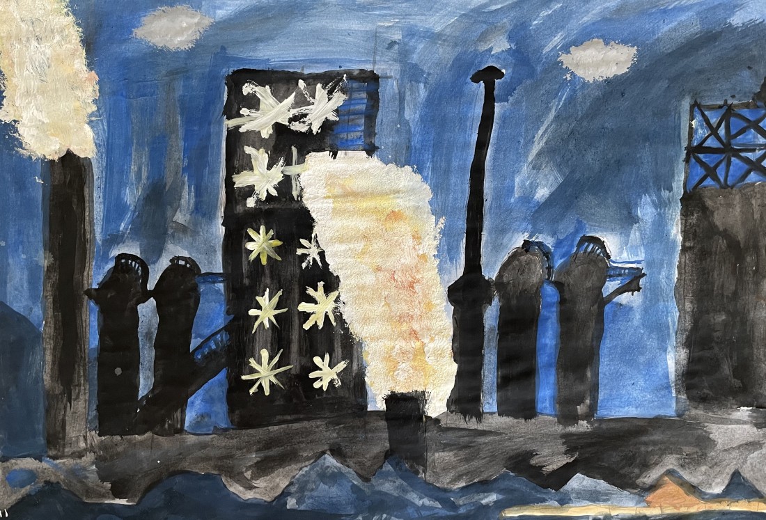 Ein Sch&uuml;lerbild der Ausstellung "Clara malt Conrad"